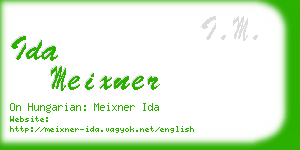 ida meixner business card
